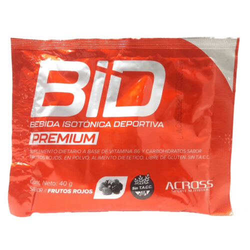BID Monodosis Bebida isotónica deportiva Across Sport Nutrition 40g